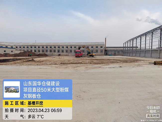 甘南大型粉煤灰钢板仓直径50米项目进场